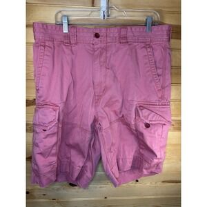 Polo Ralph Lauren Cargo Shorts Men's 36 Pink Pockets 10" Inseam Chino Utility